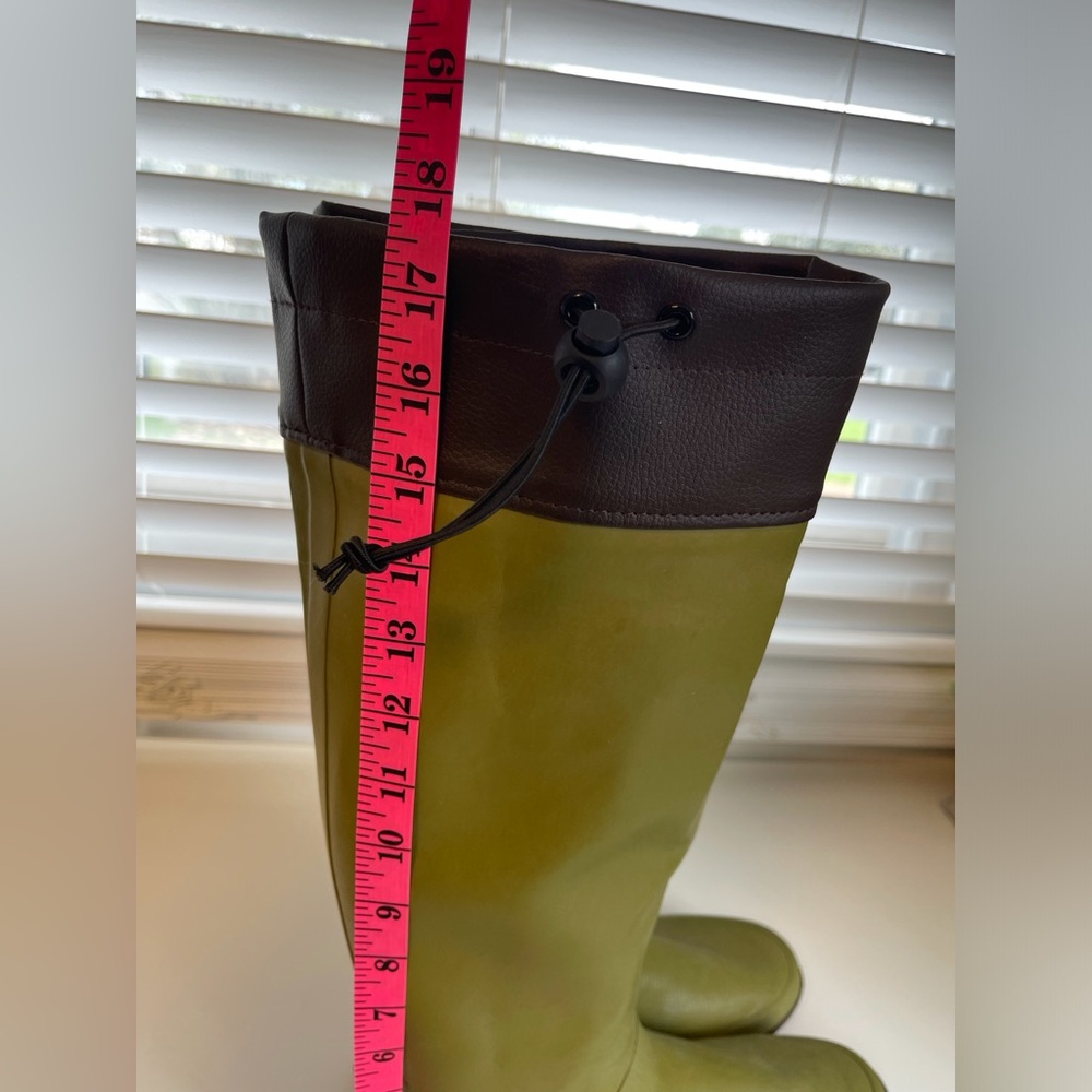 WBSJ Wild Bird Society of Japan Rubber Rain Boots Olive Green Sz. LL/W 9.5-10.5 - Picture 4 of 8